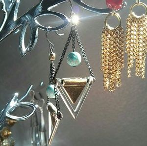 🌹HP🌹Genuine turquoise earrings